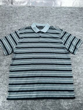 Nike Golf Men’s Tour Performance Dri-FIT Polo Shirt Black Gray Striped XL